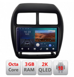 Navigatie dedicata Edonav Mitsubishi ASX 2017-2021 model facelift  Android ecran Qled 2K Octa Core 3+32 carplay android auto Kit-026-facelift+EDT-E309v3-2K