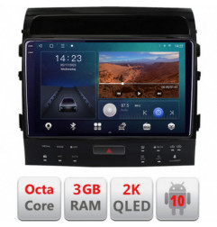 Navigatie dedicata Edonav Toyota Landcruiser 200 V8 2007-2015 cu navi si 360  Android ecran Qled 2K Octa Core 3+32 carplay android auto KIT-381-360+EDT-E309v3v3-2K