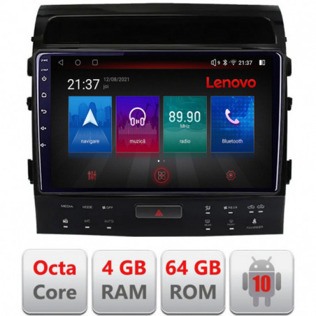 Navigatie dedicata Lenovo Toyota Landcruiser 200 V8 2007-2015 cu navi si 360  Android radio gps internet Octa Core 4+64 LTE KIT-381-360+EDT-E509-PRO