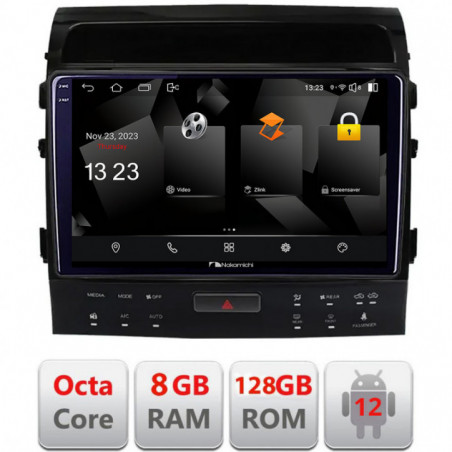 Navigatie dedicata Nakamichi Toyota Landcruiser 200 V8 2007-2015 cu navi si 360 Android radio gps internet octa core 8+128 carplay android auto
