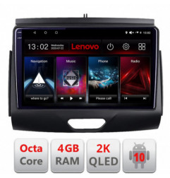 Navigatie dedicata Lenovo Ford Ranger 2015- cu cd , Octacore Qualcomm, 4Gb RAM, 64Gb Hdd, 4G, Qled 2K, DSP, Carplay, Bluetooth
