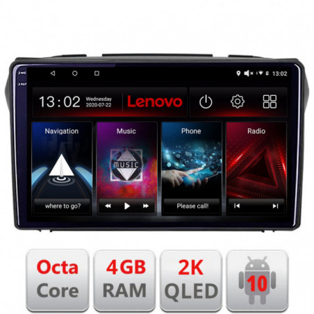 Navigatie dedicata Lenovo Suzuki Alto 2009-2016 , Octacore Qualcomm, 4Gb RAM, 64Gb Hdd, 4G, Qled 2K, DSP, Carplay, Bluetooth