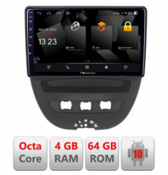 Navigatie dedicata Nakamichi Citroen C1 Peugeot 107 Toyota Aygo 2005-2014 Android Octa Core 720p 4+64 DSP 360 camera carplay android auto