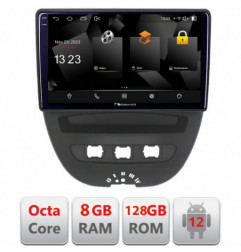 Navigatie dedicata Nakamichi Citroen C1 Peugeot 107 Toyota Aygo 2005-2014 Android radio gps internet octa core 8+128 carplay android auto