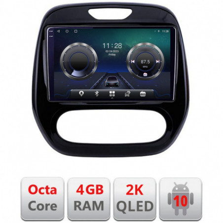 Navigatie dedicata Edonav Renault Captur 2013-2020  Android ecran Qled 2K Octa core 4+32 KIT-captur-v2+EDT-E409-2K