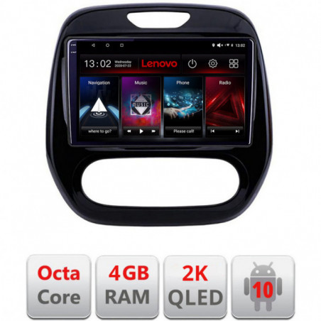 Navigatie dedicata Lenovo Renault Captur 2013-2020 , Octacore Qualcomm, 4Gb RAM, 64Gb Hdd, 4G, Qled 2K, DSP, Carplay, Bluetooth