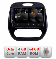 Navigatie dedicata Nakamichi Renault Captur 2013-2020 Android Octa Core 720p 4+64 DSP 360 camera carplay android auto