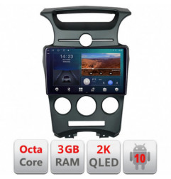 Navigatie dedicata Kia Carens 2006-2012 clima automata  Android ecran Qled 2K Octa Core 3+32 carplay android auto KIT-carens-2006+EDT-E309v3v3-2K