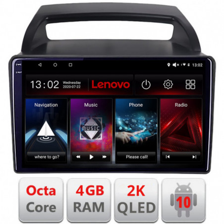 Navigatie dedicata Lenovo Kia Carnival 2006-2014 , Octacore Qualcomm, 4Gb RAM, 64Gb Hdd, 4G, Qled 2K, DSP, Carplay, Bluetooth