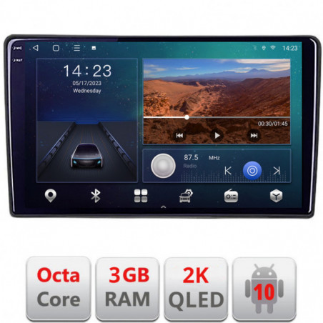 Navigatie dedicata Kia Ceed 2007-2009  Android ecran Qled 2K Octa Core 3+32 carplay android auto KIT-Ceed07+EDT-E309v3v3-2K