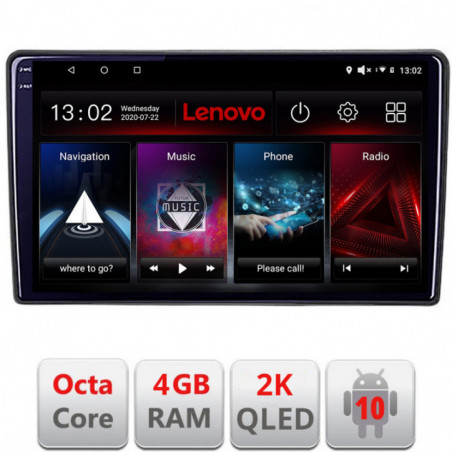 Navigatie dedicata Lenovo Kia Ceed 2010-2012 , Octacore Qualcomm, 4Gb RAM, 64Gb Hdd, 4G, Qled 2K, DSP, Carplay, Bluetooth