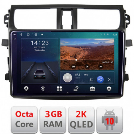 Navigatie dedicata Suzuki Celerio 2014-2021  Android ecran Qled 2K Octa Core 3+32 carplay android auto KIT-celerio+EDT-E309v3v3-2K