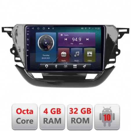 Navigatie dedicata Edonav Opel Corsa F 2019-  Android radio gps internet Octa core 4+32 KIT-corsa-f+EDT-E409