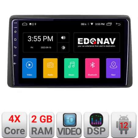 Navigatie dedicata Edonav Dacia Duster 2023-  Android radio gps internet 2+32 KIT-duster2023+EDT-E209