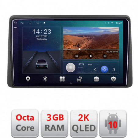 Navigatie dedicata Dacia Duster 2023-  Android ecran Qled 2K Octa Core 3+32 carplay android auto KIT-duster2023+EDT-E309v3v3-2K