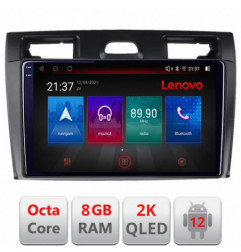 Navigatie dedicata Lenovo Ford Fiesta MK5 2002-2008 Octacore, 8 Gb RAM, 128 Gb Hdd, 4G, Qled 2K, DSP, Carplay AA, 360,Bluetooth