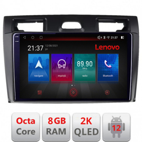 Navigatie dedicata Lenovo Ford Fiesta MK5 2002-2008 Octacore, 8 Gb RAM, 128 Gb Hdd, 4G, Qled 2K, DSP, Carplay AA, 360,Bluetooth