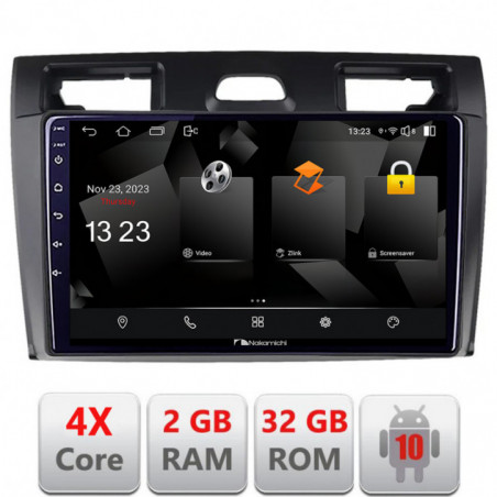Navigatie dedicata Nakamichi Ford Fiesta MK5 2002-2008 Android Ecran 720P Quad Core 2+32 carplay android auto