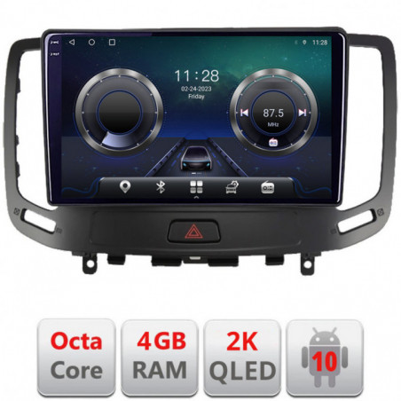 Navigatie dedicata Edonav Infiniti G35 G37 2006-2013  Android ecran Qled 2K Octa core 4+32 KIT-G25+EDT-E409-2K