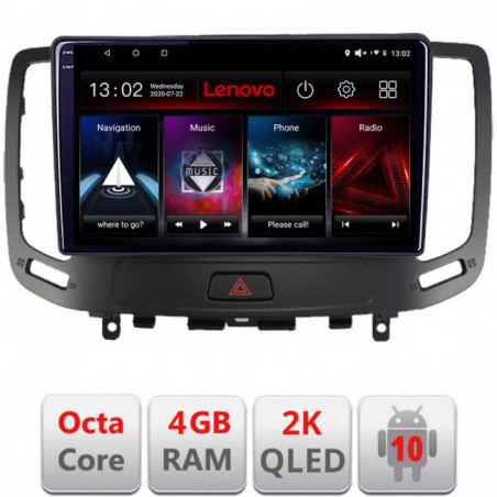 Navigatie dedicata Lenovo Infiniti G35 G37 2006-2013 , Octacore Qualcomm, 4Gb RAM, 64Gb Hdd, 4G, Qled 2K, DSP, Carplay, Bluetooth