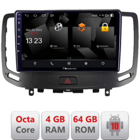 Navigatie dedicata Nakamichi Infiniti G35 G37 2006-2013 Android Octa Core 720p 4+64 DSP 360 camera carplay android auto