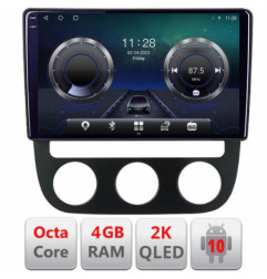 Navigatie dedicata Edonav VW Golf 5 2004-2010 clima automatica  Android ecran Qled 2K Octa core 4+32 KIT-golf5-automatic+EDT-E409-2K