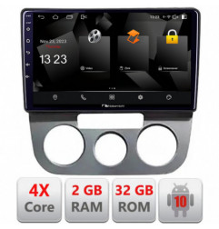 Navigatie dedicata Nakamichi VW Golf 5 2004-2010 clima manuala Android Ecran 720P Quad Core 2+32 carplay android auto