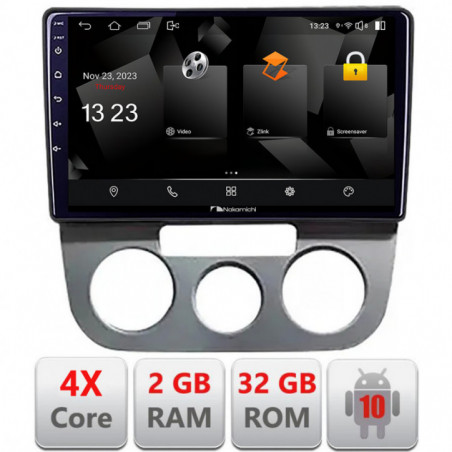Navigatie dedicata Nakamichi VW Golf 5 2004-2010 clima manuala Android Ecran 720P Quad Core 2+32 carplay android auto