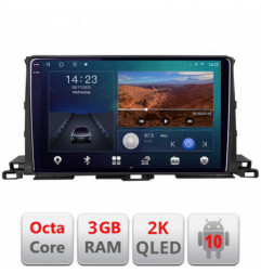 Navigatie dedicata Toyota Highlander 2013-2018  Android ecran Qled 2K Octa Core 3+32 carplay android auto KIT-highlander13+EDT-E310v3v3-2K