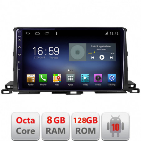 Navigatie dedicata Edonav Toyota Highlander 2013-2018  Android radio gps internet Lenovo Octa Core 8+128 LTE KIT-highlander13+EDT-E610