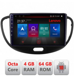 Navigatie dedicata Lenovo Hyundai I10 2007-2013  Android radio gps internet Octa Core 4+64 LTE KIT-i10-2007+EDT-E509-PRO