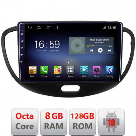 Navigatie dedicata Edonav Hyundai I10 2007-2013  Android radio gps internet Octa Core 8+128 LTE KIT-i10-2007+EDT-E609