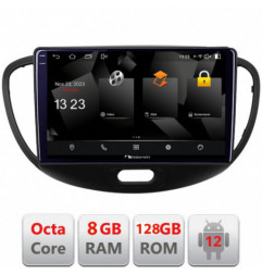 Navigatie dedicata Nakamichi Hyundai I10 2007-2013 Android radio gps internet octa core 8+128 carplay android auto