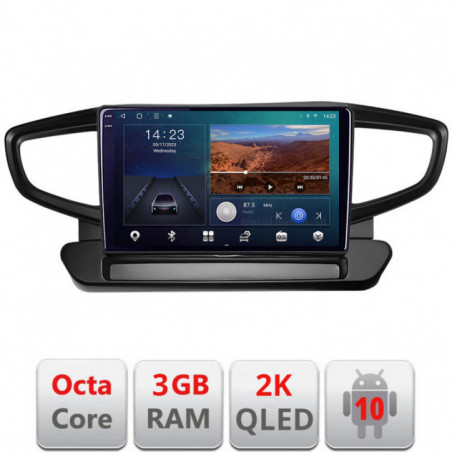 Navigatie dedicata Hyundai Ioniq 2016-2020  Android ecran Qled 2K Octa Core 3+32 carplay android auto KIT-ioniq+EDT-E309v3v3-2K