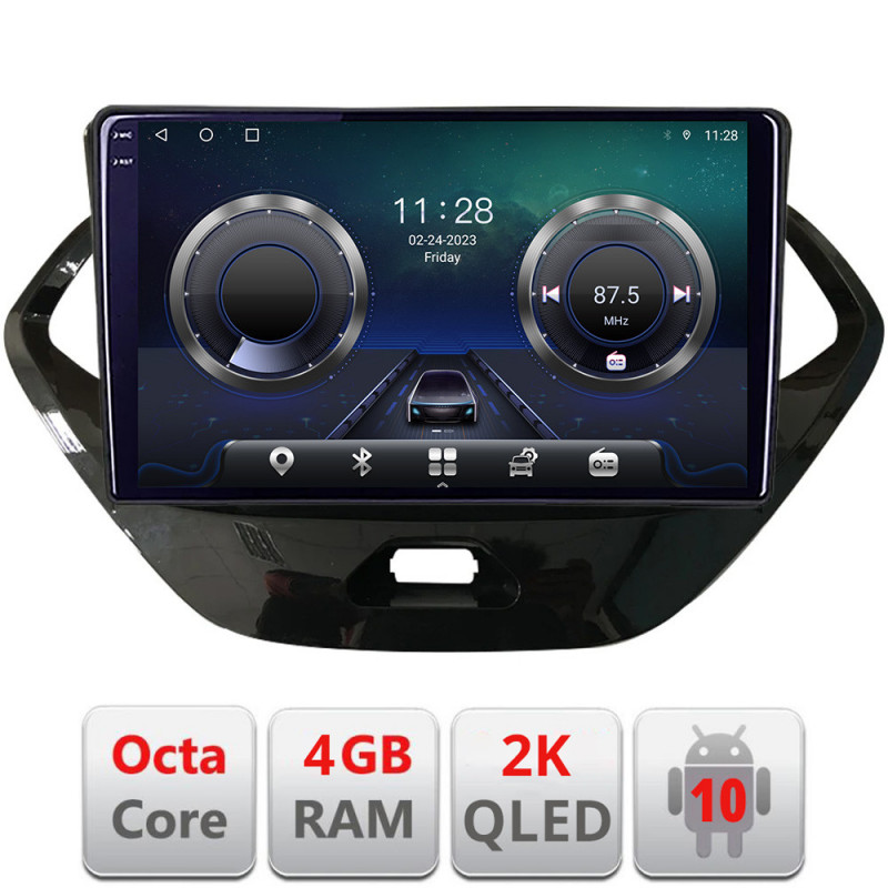Navigatie dedicata Edonav Ford KA 2015-2020  Android ecran Qled 2K Octa core 4+32 KIT-ka+EDT-E409-2K