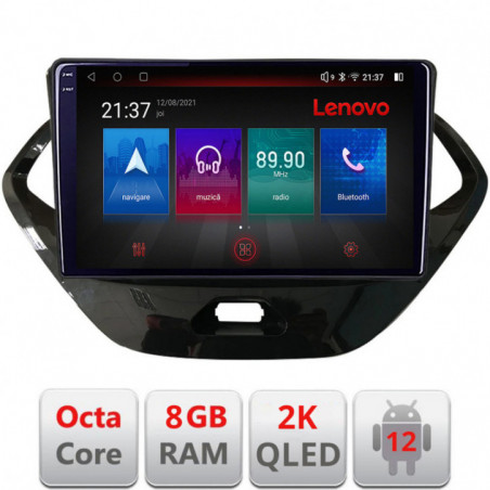 Navigatie dedicata Lenovo Ford KA 2015-2020 Octacore, 8 Gb RAM, 128 Gb Hdd, 4G, Qled 2K, DSP, Carplay AA, 360,Bluetooth