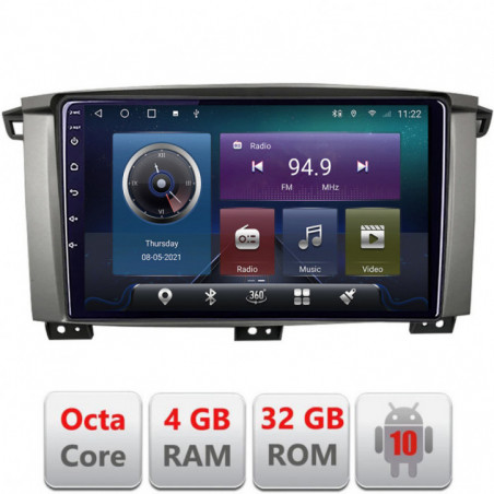 Navigatie dedicata Edonav Toyota Land Cruiser L100 2002-2006  Android radio gps internet Octa core 4+32 KIT-L105+EDT-E410