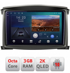 Navigatie dedicata Toyota Land Cruiser L100 2002-2006  Android ecran Qled 2K Octa Core 3+32 carplay android auto KIT-L105-automatic+EDT-E310v3v3-2K