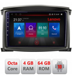 Navigatie dedicata Lenovo Toyota Land Cruiser L100 2002-2006  Android radio gps internet Octa Core 4+64 LTE KIT-L105-automatic+EDT-E510-PRO