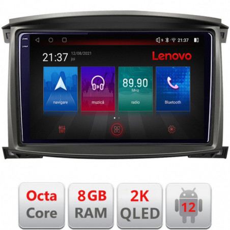 Navigatie dedicata Lenovo Toyota Land Cruiser L100 2002-2006 Octacore, 8 Gb RAM, 128 Gb Hdd, 4G, Qled 2K, DSP, Carplay AA, 360,Bluetooth
