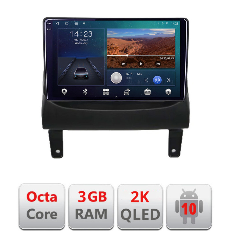 Navigatie dedicata Opel Meriva 2010-2017  Android ecran Qled 2K Octa Core 3+32 carplay android auto KIT-meriva+EDT-E309v3v3-2K