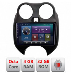 Navigatie dedicata Edonav Nissan Micra 2010-2014  Android radio gps internet Octa core 4+32 KIT-micra2010+EDT-E409