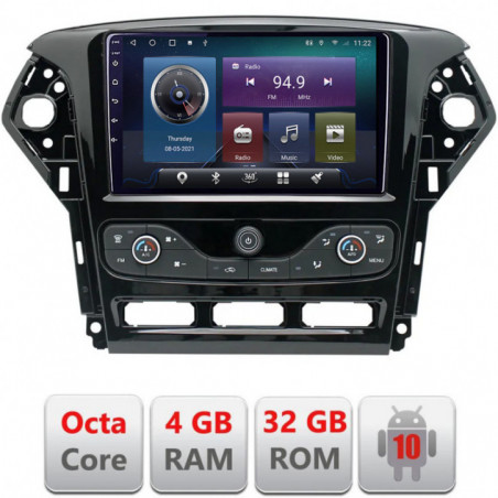 Navigatie dedicata Edonav Ford Mondeo 2011-2014  Android radio gps internet Octa core 4+32 KIT-mondeo-nav-10+EDT-E409