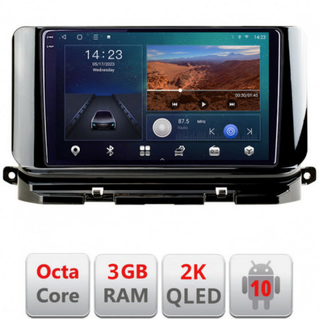 Navigatie dedicata Skoda Octavia 4 2020-2024  Android ecran Qled 2K Octa Core 3+32 carplay android auto KIT-octavia4+EDT-E310v3v3-2K