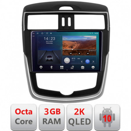 Navigatie dedicata Nissan Pulsar 2014-2018  Android ecran Qled 2K Octa Core 3+32 carplay android auto KIT-pulsar+EDT-E309v3v3-2K