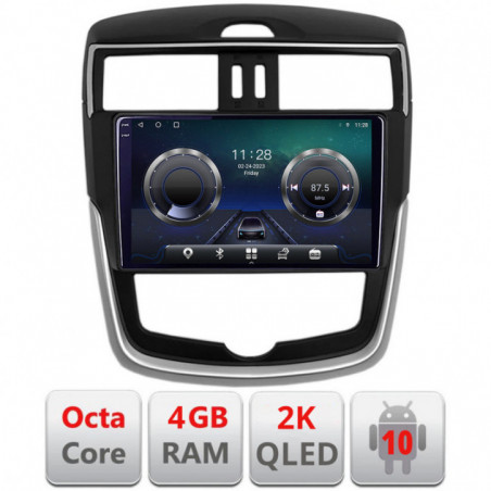 Navigatie dedicata Edonav Nissan Pulsar 2014-2018  Android ecran Qled 2K Octa core 4+32 KIT-pulsar+EDT-E409-2K