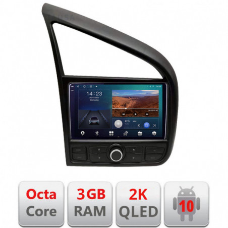 Navigatie dedicata MARCA  Android ecran Qled 2K Octa Core 3+32 carplay android auto KIT-r8+EDT-E309v3v3-2K