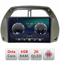 Navigatie dedicata Edonav Toyota Rav 4 2000-2004  Android ecran Qled 2K Octa core 4+32 kit-rav4-old+EDT-E409-2K