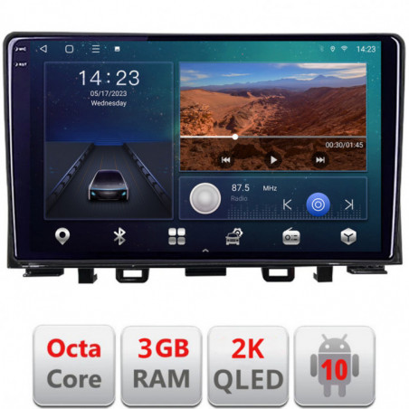 Navigatie dedicata Kia Rio 2019-  Android ecran Qled 2K Octa Core 3+32 carplay android auto kit-rio-2020-+EDT-E309v3v3-2K