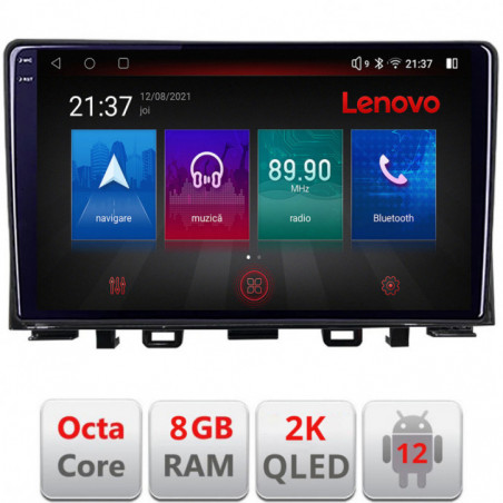 Navigatie dedicata Lenovo Kia Rio 2019- Octacore, 8 Gb RAM, 128 Gb Hdd, 4G, Qled 2K, DSP, Carplay AA, 360,Bluetooth